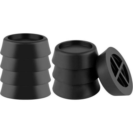 Coussinet machine laver - 8 pièces, noir 6,5cm caoutchouc - Anti-vibrations pour électroménager Cuneary (1/5)