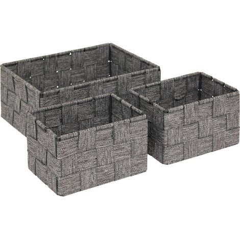 Set di 3 cestini grigi lise - 5five