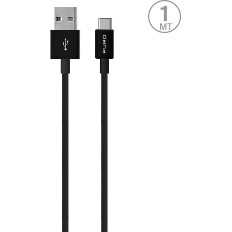 Puro White USB-A/USB-C-Kabel 1 m – Schwarz