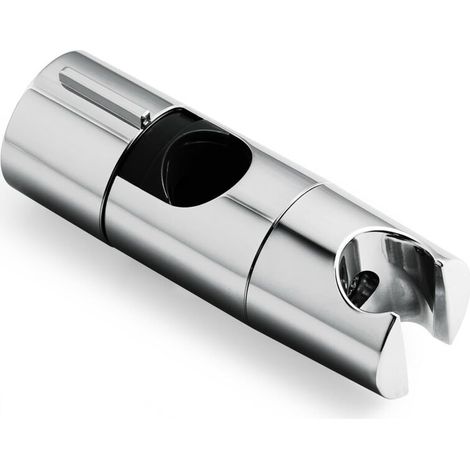 Verstellbare Duschkopfhalterung für 19–25 mm Gleitstange, Wandmontage, Chrom-Finish, ABS
