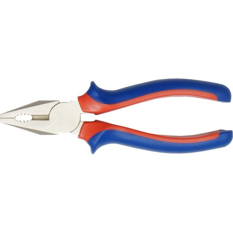 Pince universelle avec manches 2-composants, Argent/bleu/rouge, 180 mm