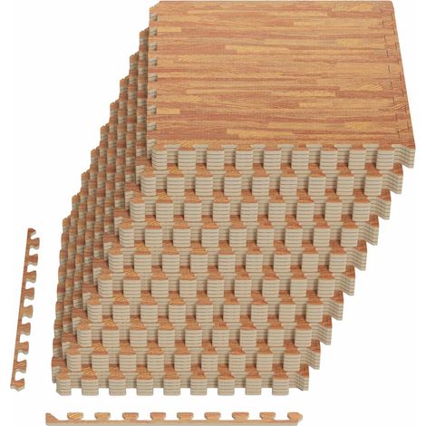 vidaXL Pool Ground Mat 50 pcs Wood 18 m² EVA Foam (1/5)