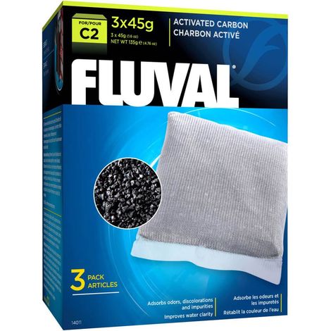 Carbón activado para filtro mochila Fluval C - Pack de 3