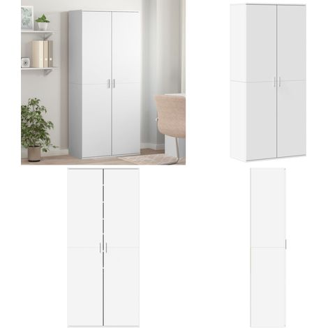 Schuhschrank Weiß 80×39×178 cm Holzwerkstoff - Schuhschrank - Holzwerkstoff Schrank - Garderobe - Schuhorganisation - Aufbewahrungsbox - Home & Living (1/5)