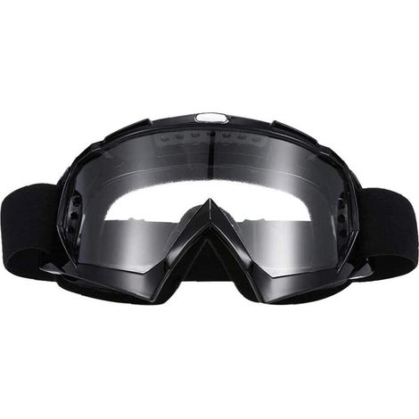 Lunettes de moto, motocross, anti-UV, coupe-vent, antipoussiÚre, pour activités extérieures, vélo, Moto Cross, ski, snowboard, cyclisme - noir (1/5)