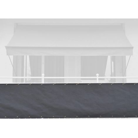 Angerer Paravista per Balcone Design Style Antracite, 75 cm, Lunghezza: 6 Metro