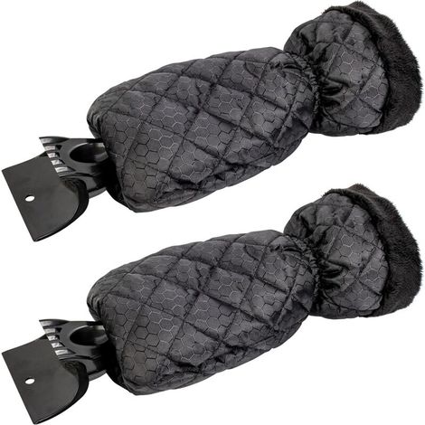 AMXCNOY 2er-Pack Auto-Eiskratzer – Auto-Scheibenkratzer-Handschuh für Fenster, Schneekratzer mit wasserdichter Beschichtung, entfernt Eis und hält die Hände warm – 2 Stück (1/4)