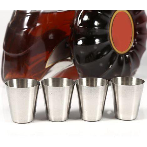 Reise-Wasserflasche aus Edelstahl, 30-ml-Tee- und Kaffeebecher, Bierkrug mit Tasche, 4-teiliges Set (1/5)