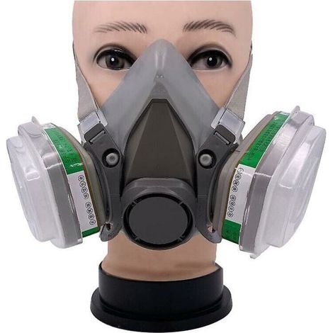 en 1 demi-masque facial pour respirateur de protection de peinture par pulvérisation de gaz 3m 6200 (1/4)
