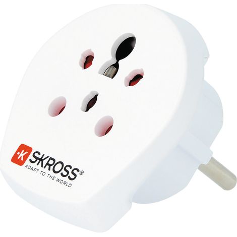 Adaptateur de pays Danemark, Inde et Israël vers l'Europe