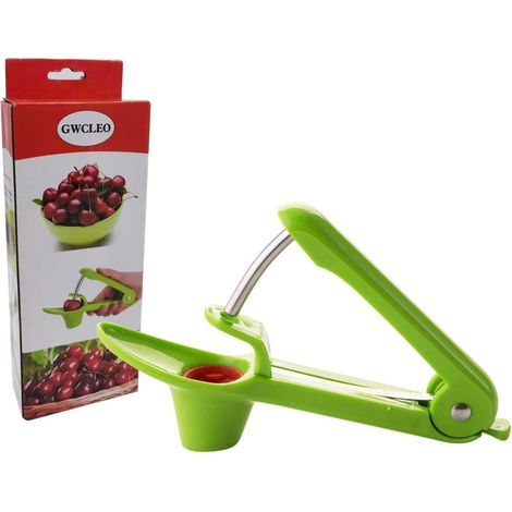1 Dénoyauteur Manuel,Tige Acier Inoxydable,Support Silicone,Poignée Ergonomique,Cuisine Confiserie (1/5)