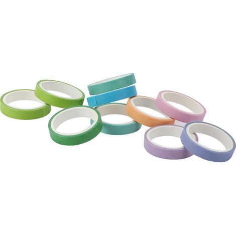 Ruban Adhésif Décoratif - 8mm Couleur Unie - Pour Loisirs Créatifs Et Organisation - Lot De 10 (1/5)