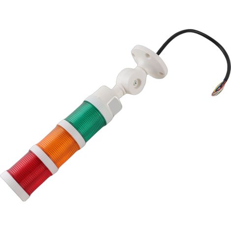 Colonne lumineuse de signalisation LED 220 V, 3 niveaux, avec avertisseur sonore, pour machines CNC. (1/5)