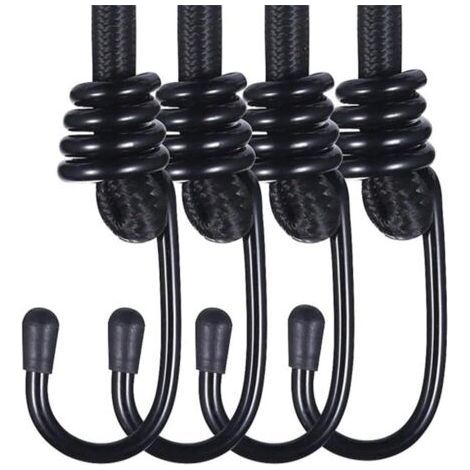 10 pièces Crochet extenseur, Elastique de Tension Corde à bâche, Corde élastique avec Crochet, Elastique de Tension avec Crochet pour Voile d'ombrage, Jardin, vélo, Voiture, tarp (1/5)