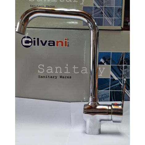 Rubinetto cucina con miscelatore monocomando canna quadrata - Sorrento - Cilvani - COLORE: CROMO