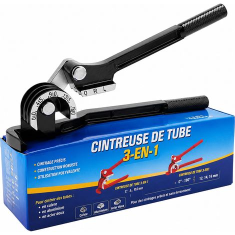Cintreuse de tube manuelle 3 en 1 180° métrique 6-8-10 mm noire 180 6 8 10mm 1 × 2 × 3 cm 3 g – Livraison gratuite