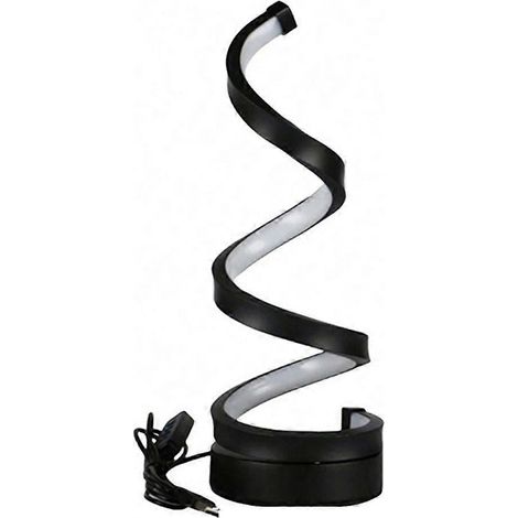 Lampe de table spirale minimaliste moderne à intensité variable, lampe de chevet/de bureau tricolore, adaptée aux chambres, salons et bureaux. (1/5)