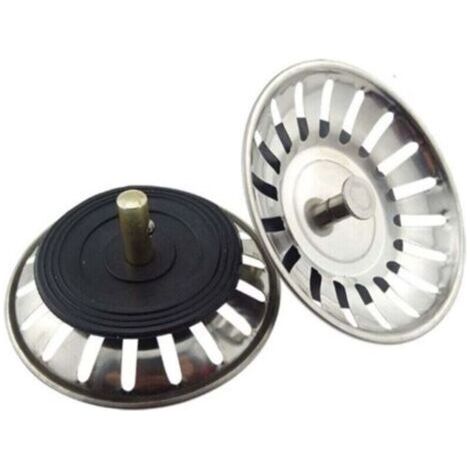 Coladores universales de cesta de 8 cm de acero inoxidable para fregadero de cocina, de DEBUNS