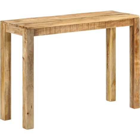 Konsolentisch 110x35x76 cm Raues Mangoholz