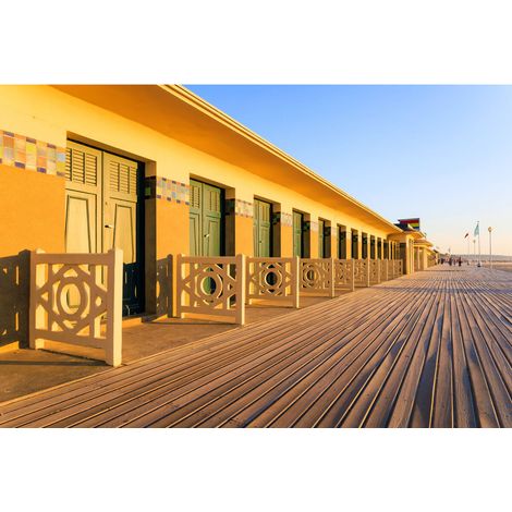 Tableau mural encadré cabines de plage de Deauville 65x97 cm (1/5)