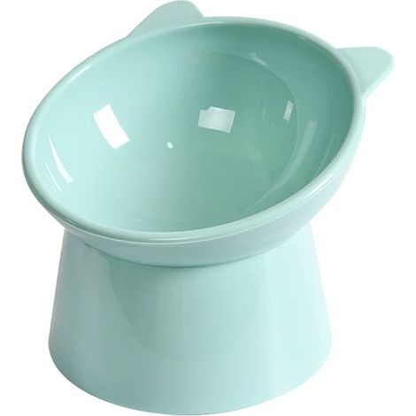Bol pour chat pied haut bol pour chien protège-cou chat nourriture pour animaux de compagnie bol d'eau anti-basculement binaural alimentation pour animaux de compagnie accessoire pour chat bol à desse (1/4)