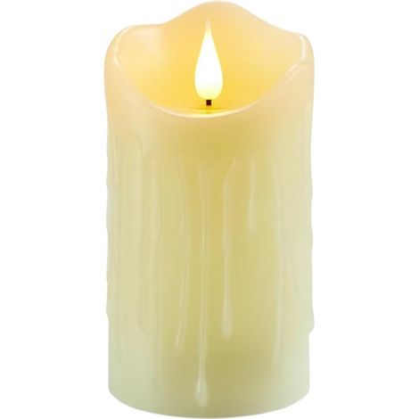 Lampe bougie électronique LED - Surface en forme de larme [Modèle rechargeable avec télécommande] (1/5)