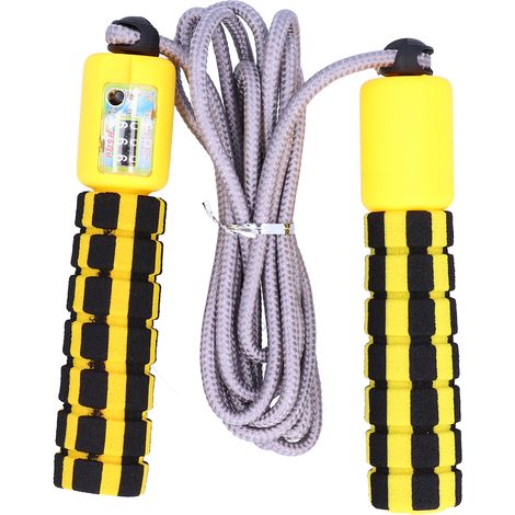 Corde À Sauter Électronique Avec Compteur - Coton Caoutchouc Réglable - Poignée Mousse Confortable - Pour Fitness Maison Et Extérieur - 1 Pièce (1/5)
