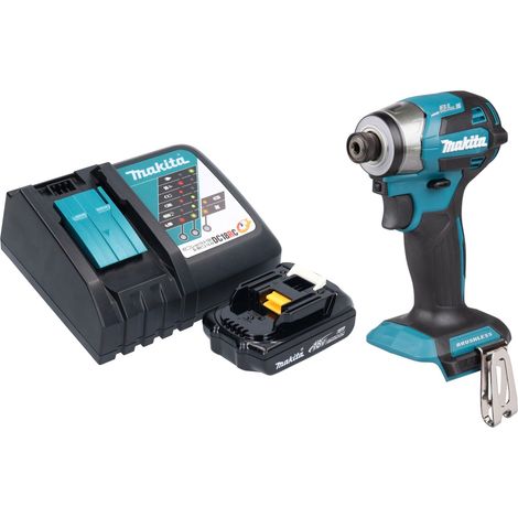 Llave de impacto sin cable Makita DTD 173 RY1 18 V 180 Nm 1/4" sin escobillas + 1x batería recargable 1,5 Ah + cargador