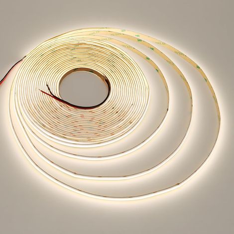 10M COB LED Strip 24V Natural White 4000K, 120 Degree 384LEDs/M Spotless 7650LM High Brightness LED Strip, CRI 93+ Dimmable Interior LED Strip for Bedroom, Kitchen, Living Room (1/5)