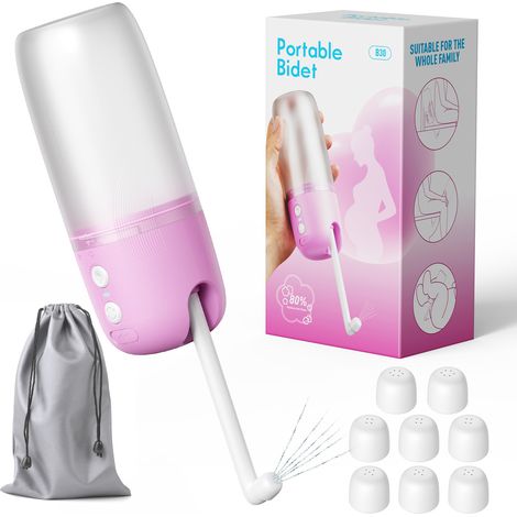Bidet de voyage portable (rechargeable par USB-C), adapté aux soins post-partum, au camping et à l'hygiène quotidienne. (1/5)