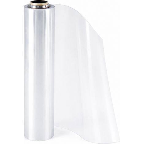Rotolo film PVC trasparente azzurrato - 0,8 mm x 1 m x 2 m