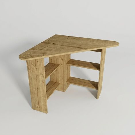 Raumsparender Eck-Schreibtisch mit Regalen Corner - Eiche (1/3)