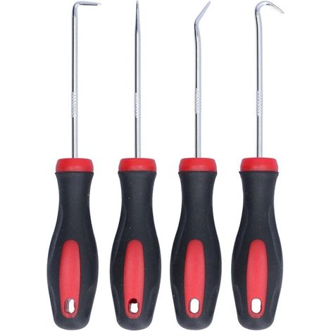 4-teiliges Pick-Haken-Set, präziser O-Ring-Abzieher für Öldichtungen im Auto, 150 mm - Crezuo