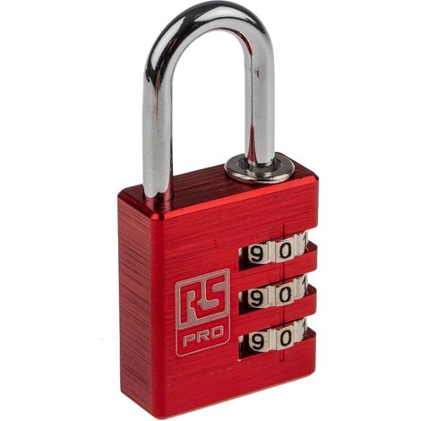Cadenas à combinaison RS PRO en Aluminium, Ø anse 5mm ( Prix pour 1 ) (1/4)