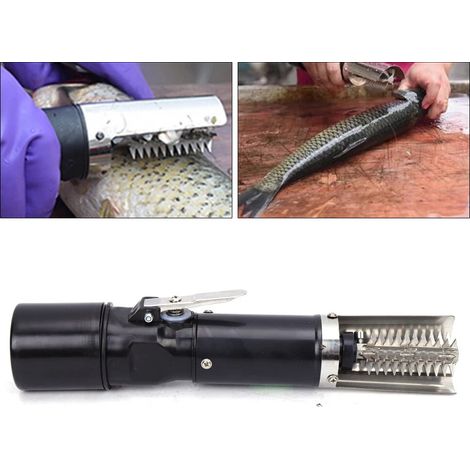 Détartreur De Poisson Électrique détartreurs de pêche Propre décapant de Poisson Écailleur à Poisson 120W Noir pour Le marché aux légumes, Les Restaurants, l'usage Domestique (1/5)