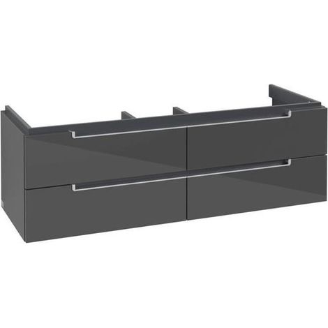 Villeroy & Boch Waschtischunterschrank SUBWAY 2.0 für Schrankwaschtische 1287 x 420 x 449 mm Glossy Grey A69100FP (1/4)