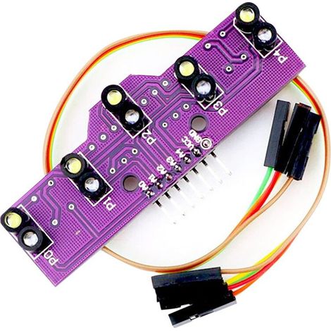 Geeignet für analoge 5-stufige Graustufen-Tracking-Sensoren, intelligente optische Fahrzeugerkennung, Patrouillenmodule, 3,3–5 V
