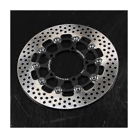 Disques de frein universels 20057 mm / 22070 mm / 26060 mm pour motos/scooters/motos sportives, usinés CNC, compatibles Yamaha, Honda, Suzuki, KTM - Style A 260, noir (1/5)