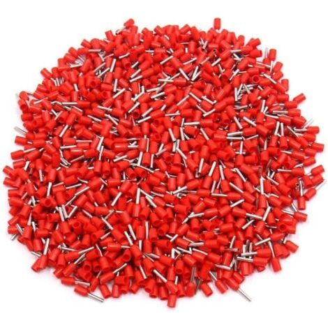 1000Pc 1mm2 AWG18 Isolation automobile fin cordon fil Borne rouge embouts (1/2)
