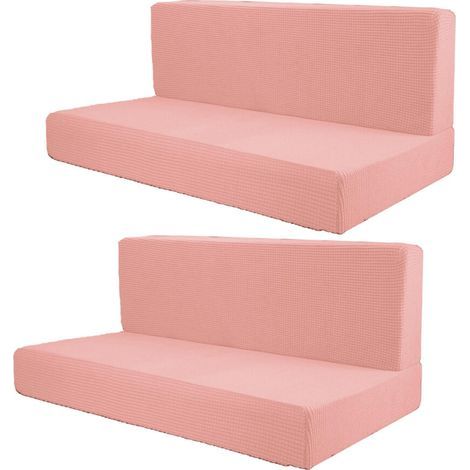Convient aux housses de siège de camping-car Yotijar (lot de 2), aux housses de banquette rembourrées et aux tapis de sol pour caravanes et remorques, rose. (1/2)