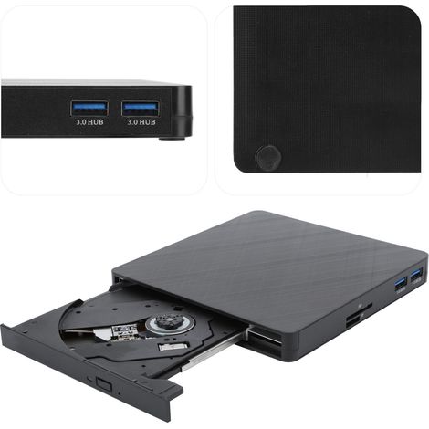 Lecteur Graveur Externe CD DVD USB 3.0 pour PC et Ordinateur de Bureau