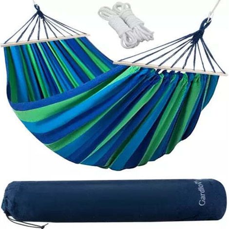Hamac de jardin pour deux personnes 260x160cm (1/5)