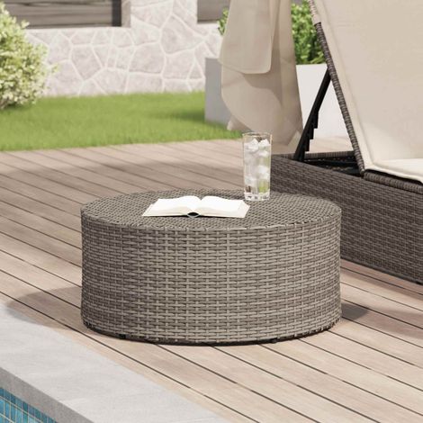 vidaXL Tavolino da caffè da esterno Grigio Ø 68 x 30 cm