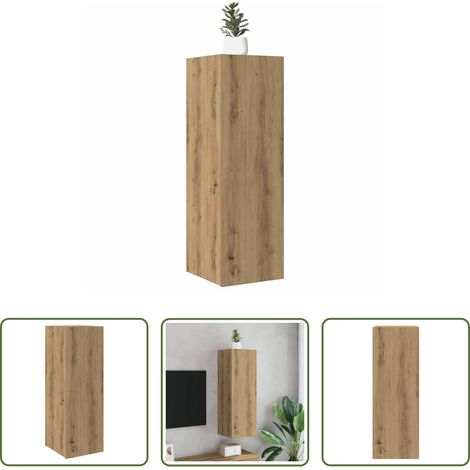 vidaXL Eiche - TV-Schrank Artisan-Eiche 30,5x30x90 cm Holzwerkstoff (1/5)