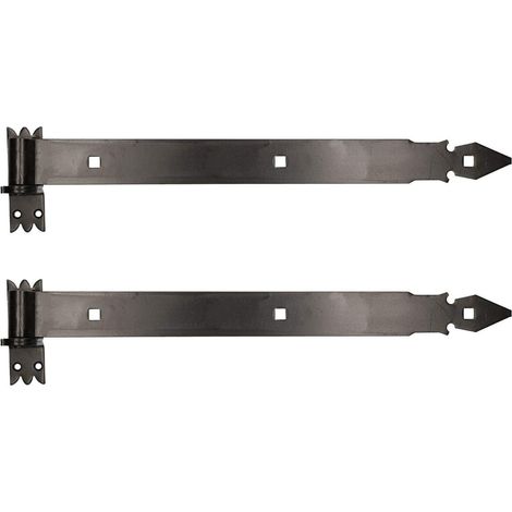KOTARBAU Lot de 2 bandes de porte 600 mm avec galon de porte - Charnière de porte - Fixation de porte - Acier inoxydable - Revêtement par poudre (1/5)
