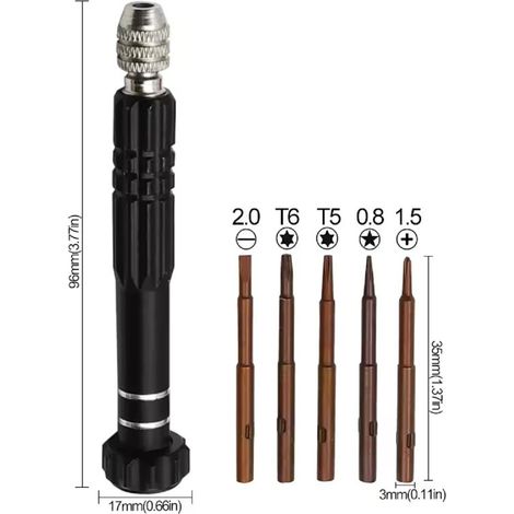 Coffret d'outils de réparation avec tournevis pour téléphone portable/tablette/ordinateur/montre/appareil photo/lunettes (1/3)