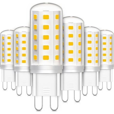 Lot de 6 Ampoules LED G9, 3W Equivalent 30W Halogène Lampe, Blanc Chaud Sans Scintillement pour Chambre Salon Cuisine Jardin, Non Dimmable (1/4)