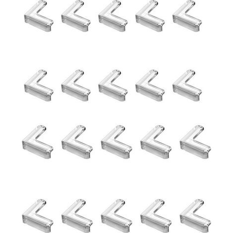 Lot de 20 protège-tables, protège-coins pour bébé, protections transparentes pour les coins et les bords de meubles, coussinets pour couvrir les meubles et les bords tranchants (1/5)