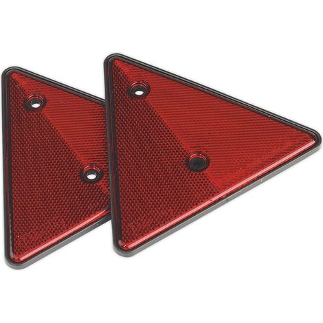 tb17 Triangle réfléchissant arrière, Rouge, Lot de 2