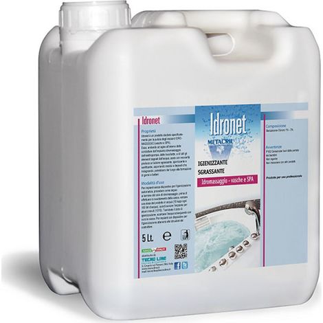 Idronet igienizzante sanificante impianti idromassaggio Metacril 5lt 00505001